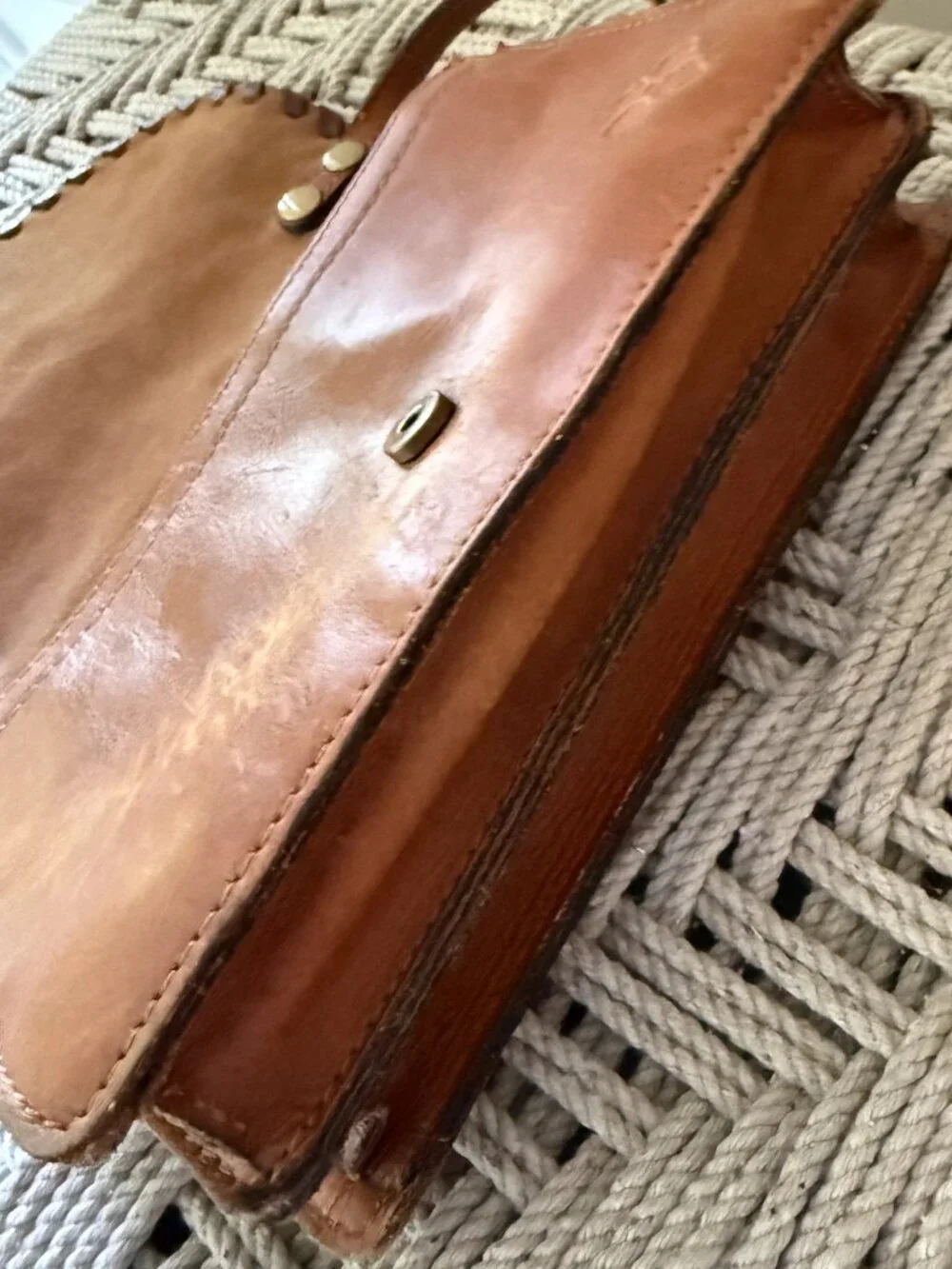 Patricia Nash Lanza Tooled Leather Crossbody Bag Burnished Cognac Boho Western